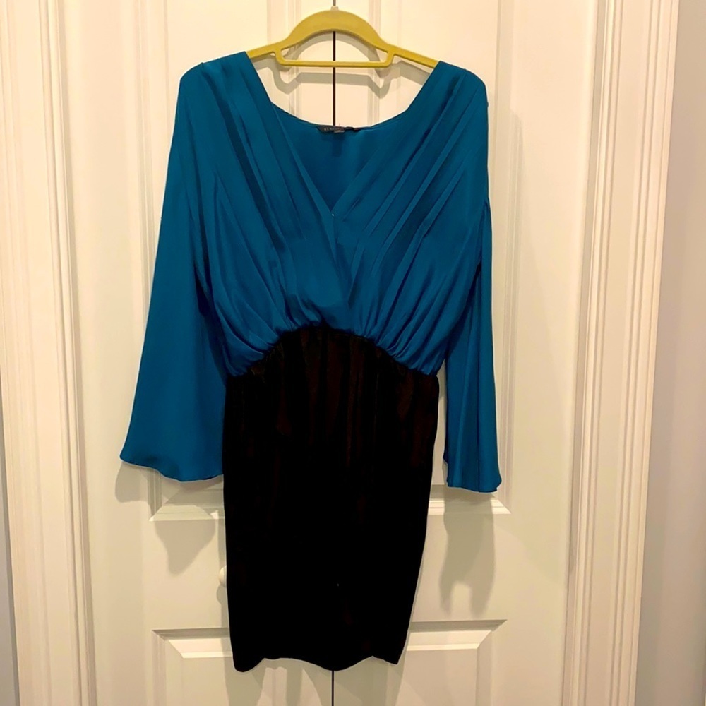 Blaque label teal and black dress